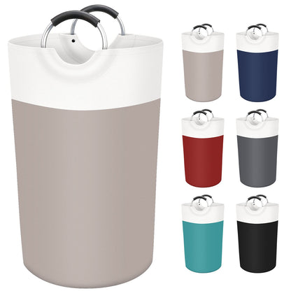 BlissTotes 90L Laundry Basket, Freestanding Laundry Hamper, Collapsible Dirty Clothes Hamper, Waterproof Fabric with Foam Protected Aluminum Handles for College, Dorm, Family (Brown)