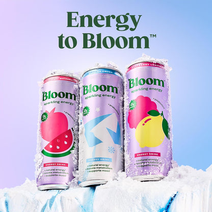 Bloom Nutrition Sparkling Energy Drink - Antioxidant-Rich Functional Soda for Holistic Health and Clean Label Wellness