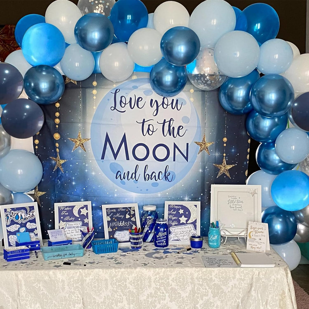 Blue Balloons Metallic Navy Macaron Pack – All-Weather Party Balloons for Patio Reception and Garden Venue