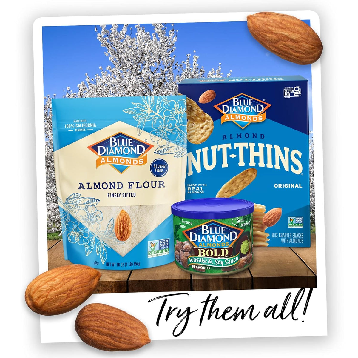 Blue Diamond Almonds Nut Thins Cheddar Cheese – Gourmet Charcuterie Cracker for Housewarming Gift Baskets