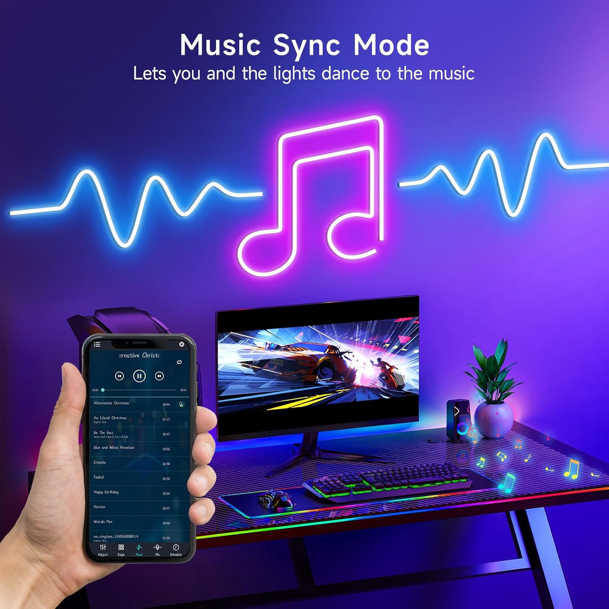 bluetooth app control plus ir remote and physical on-strip button (triple control method)