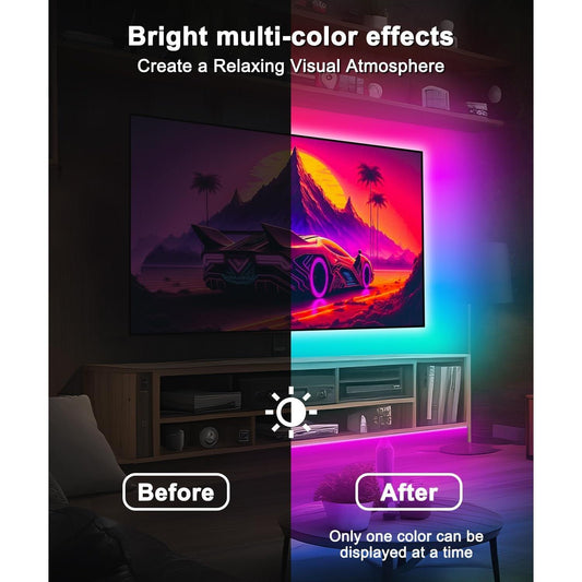 bluetooth app control via 'duoco strip' with 21 dynamic lighting modes