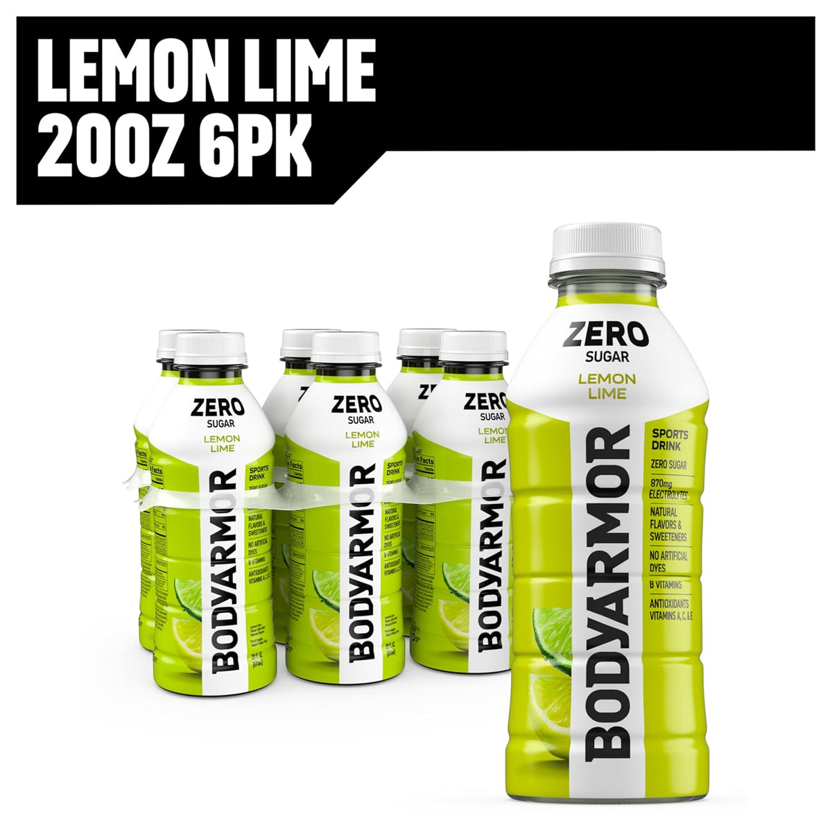 BODYARMOR ZERO Sugar Lemon Lime – Afternoon Desk Hydration for Focused Remote Work and Study Sessions