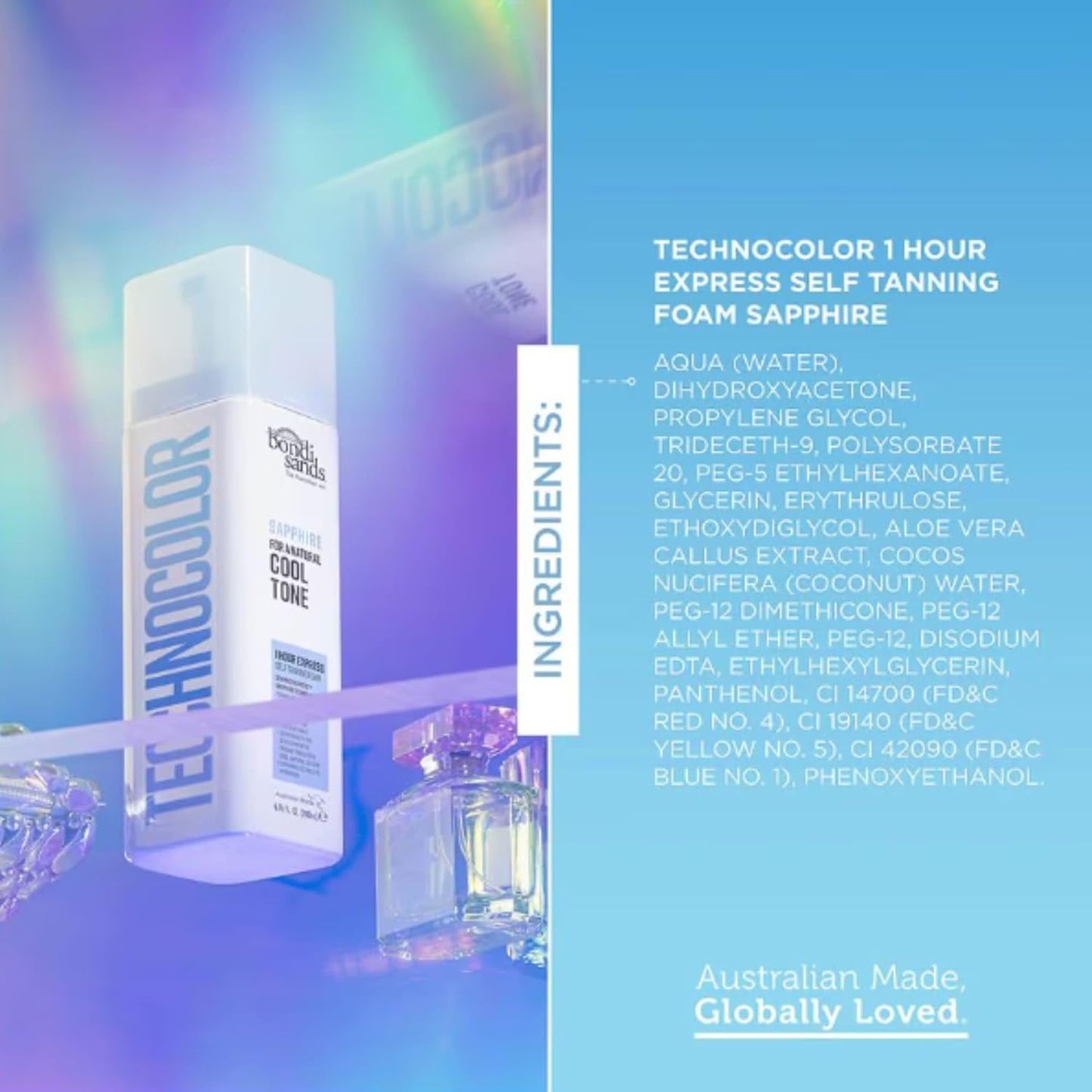 Bondi Sands Technocolor 1-Hour Express Foam – Clean, Simple Self-Tan with Intuitive Color Guide