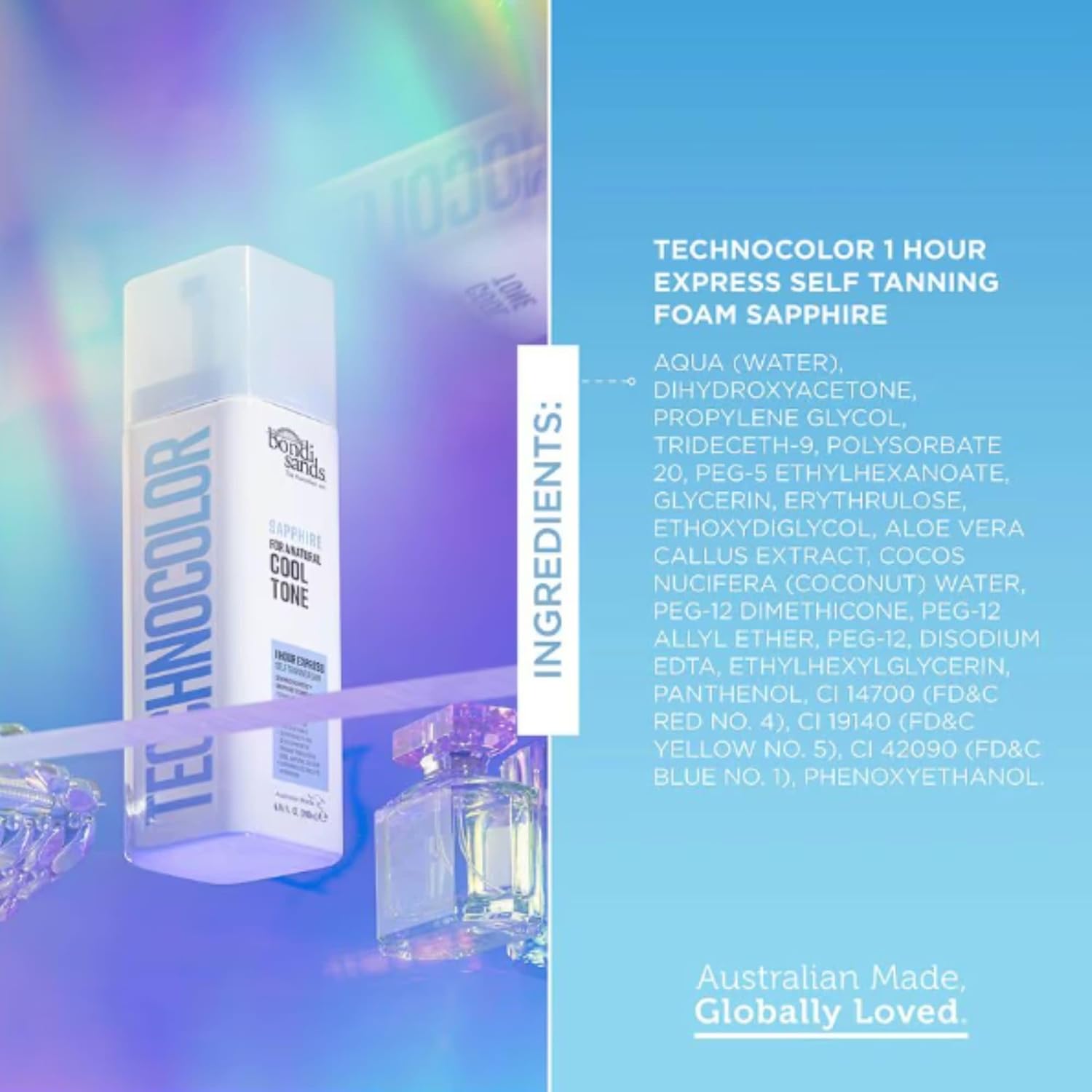 Bondi Sands Technocolor 1-Hour Express Foam – Clean, Simple Self-Tan with Intuitive Color Guide