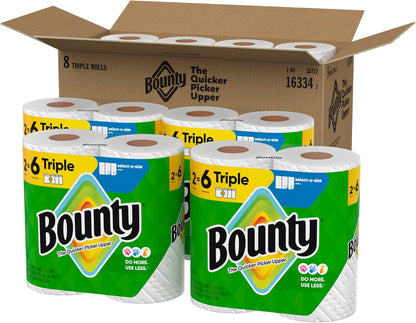Bounty Select-A-Size Paper Towels for Mindful Morning Routines, Fresh Kitchen Counter Reset Before Breakfast