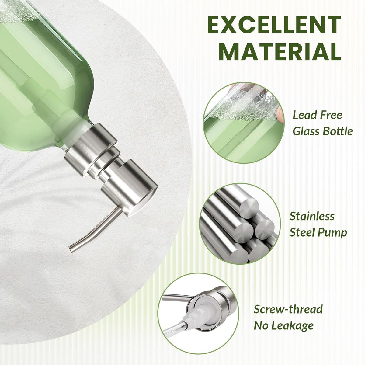 bpa-free and lead-free food-safe glass and metal materials