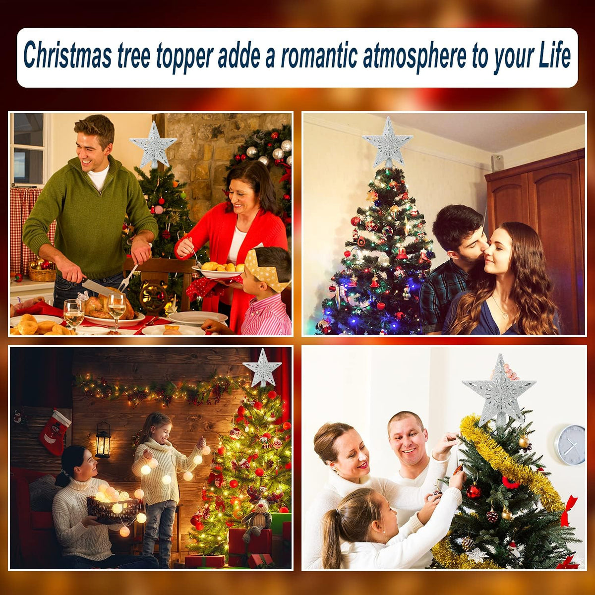 [Brand Name] Christmas Tree Topper Projector – Minimalist Holiday Decor with One Clean Light Element
