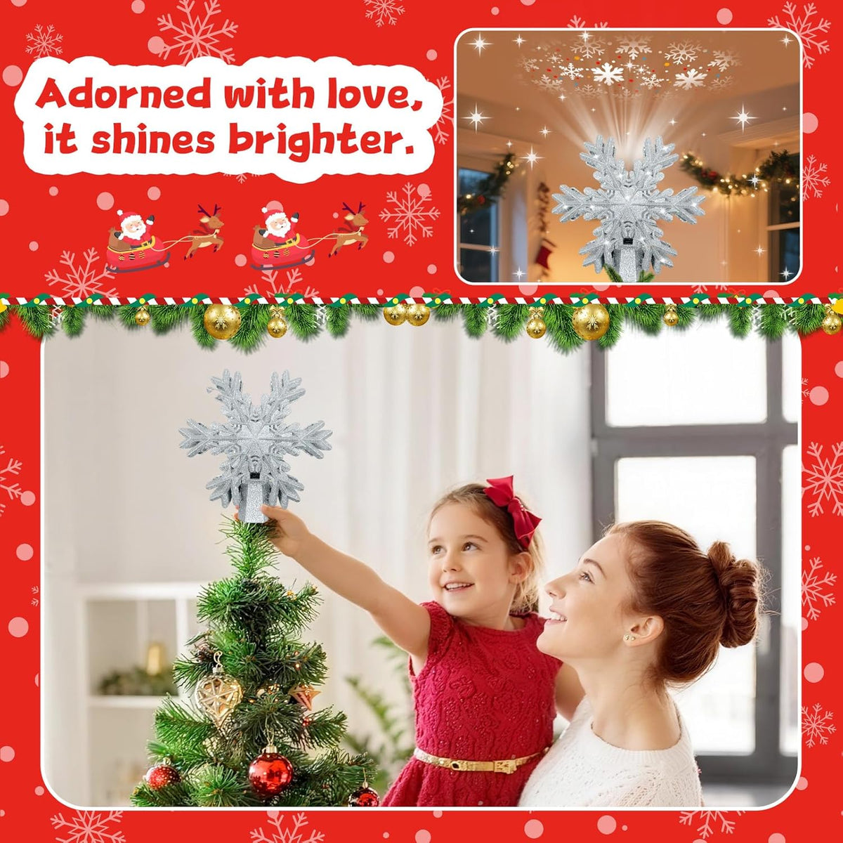 [Brand Name] Glittering Snowflake Tree Topper – Thoughtful Housewarming and Christmas Gift for Coworkers and Friends
