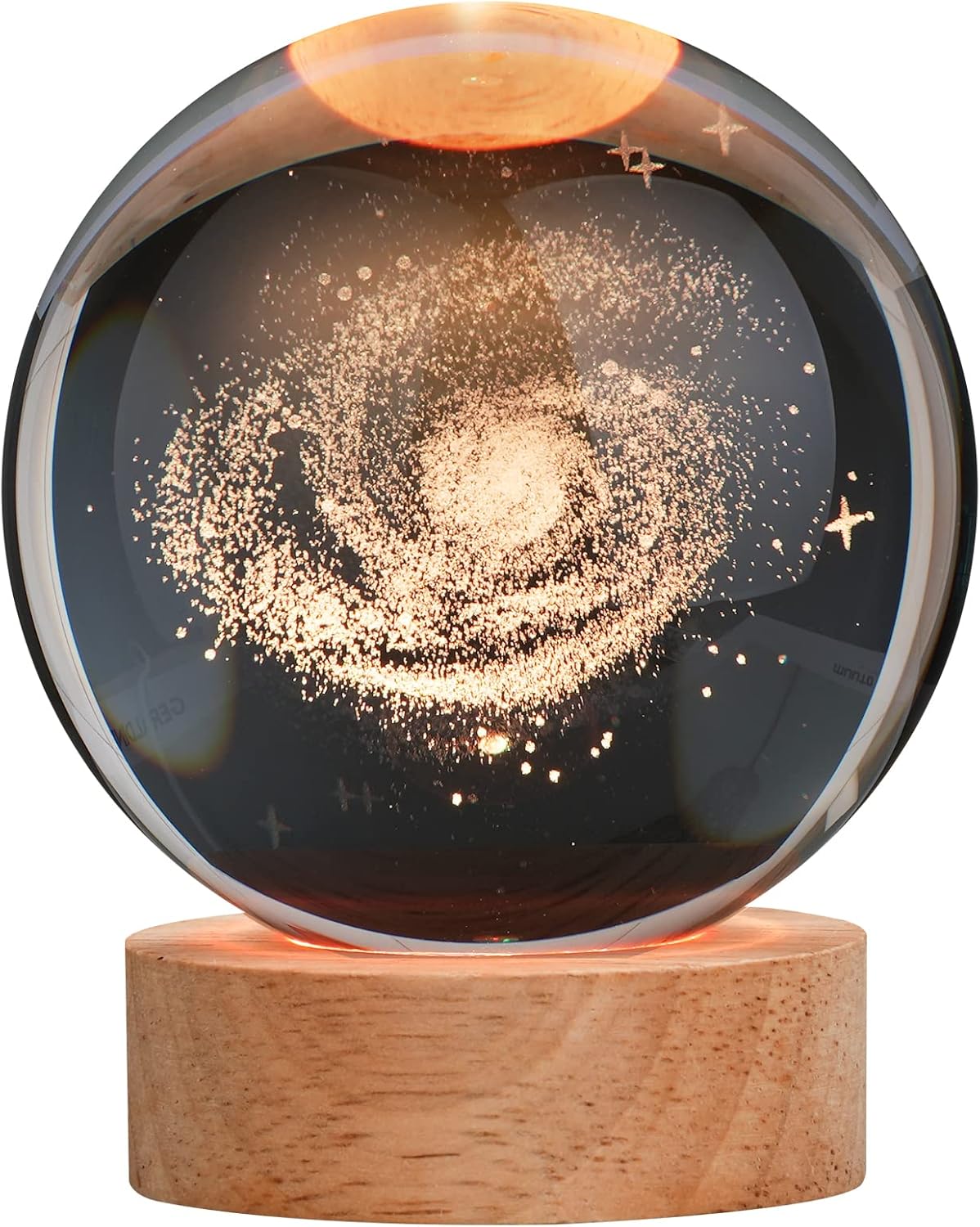 [Brand Name] Moon Crystal Sphere Lamp - Child Friendly Bedroom Light, Durable Drop Resistant K9 Crystal with Remote