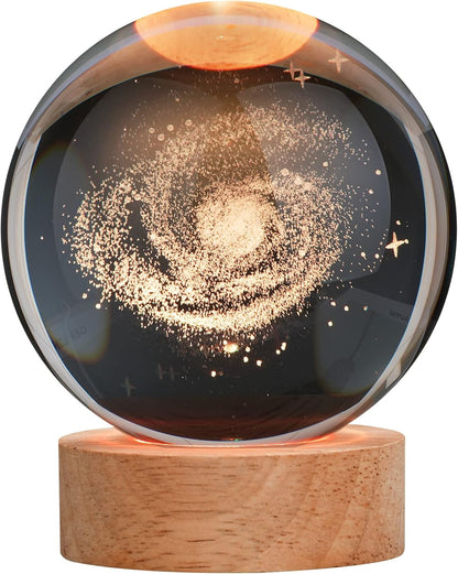 [Brand Name] Moon Crystal Sphere Lamp - Child Friendly Bedroom Light, Durable Drop Resistant K9 Crystal with Remote