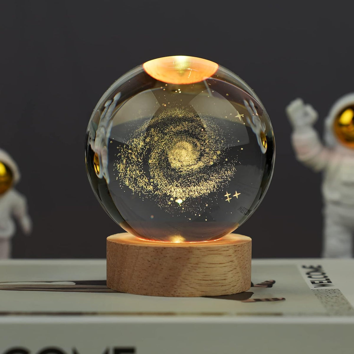 [Brand Name] Moon Crystal Sphere Lamp - Child Friendly Bedroom Light, Durable Drop Resistant K9 Crystal with Remote