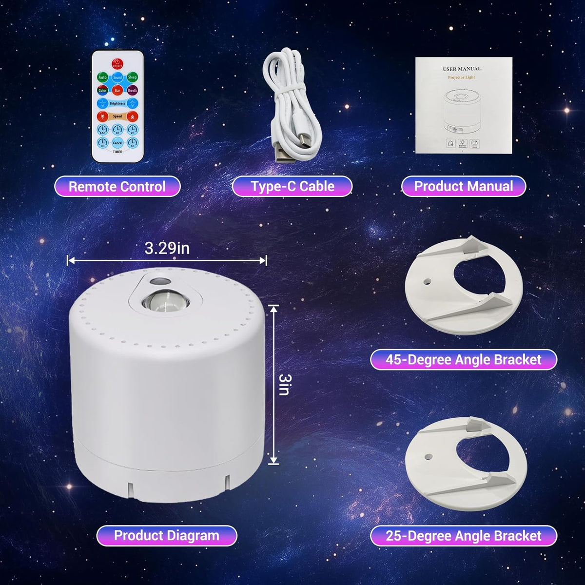 [Brand Name] Nebula Night Light – Modern Bedroom Aesthetic, Compact LED Star Light for Cozy Atmosphere