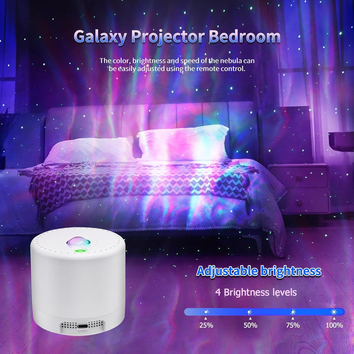 [Brand Name] Nebula Night Light – Modern Bedroom Aesthetic, Compact LED Star Light for Cozy Atmosphere