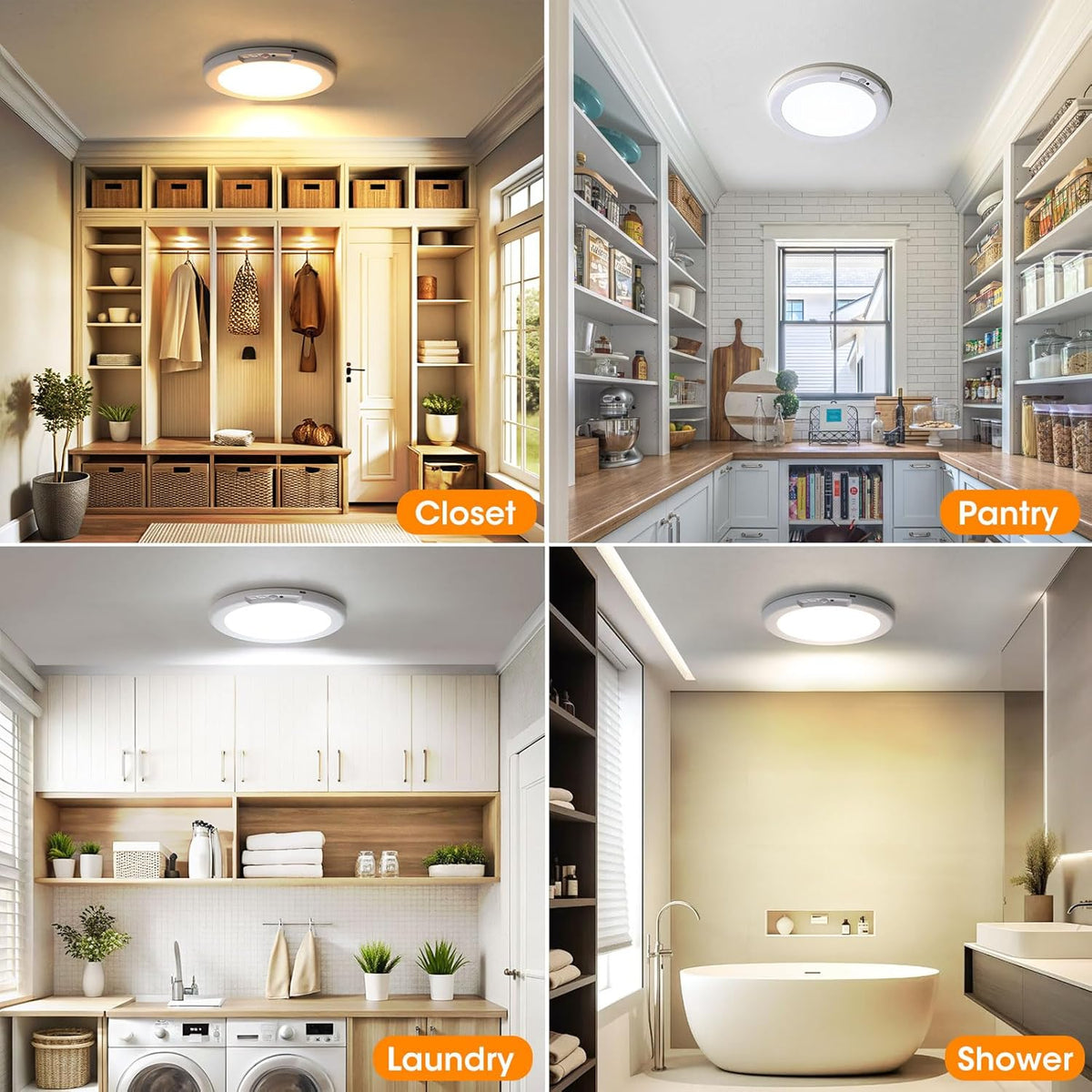 [Brand] Rechargeable Motion Light – Clean Design Ceiling Fixture for Intentional Modern Homes