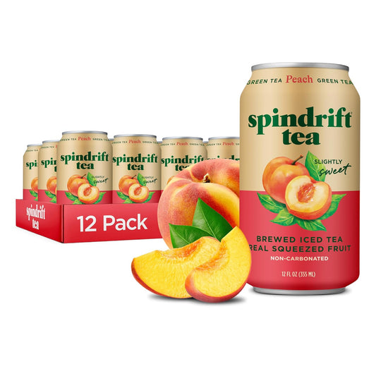 brewed green or black tea base (custom blends sourced from 16 global origins) paired with real fruit puree