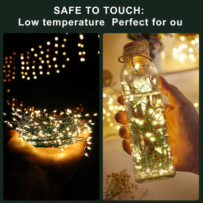BrightGlow Waterproof String Lights – Patio and Deck Ambient Lighting, Green Wire 10FT for Outdoor Dining