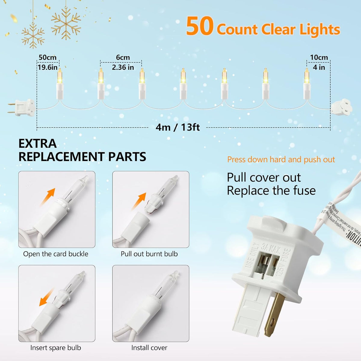 Brightown 13ft Warm White Mini String Lights White Wire – Thoughtful Housewarming Gift for New Apartment Owners & First Christmas Together