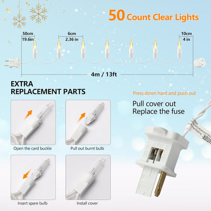 Brightown 13ft Warm White Mini String Lights White Wire – Thoughtful Housewarming Gift for New Apartment Owners & First Christmas Together