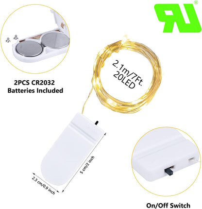 Brightown Fairy Lights Battery Operated – Thoughtful Birthday Gift for Her, Ready-to-Gift LED String Lights for Home and Craft Lovers