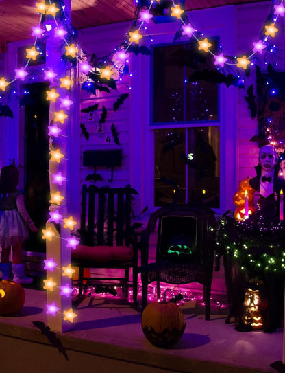Brightown RGB Color Changing Star String Lights 33ft with Timer Auto Shutoff – Cool to the Touch Toddler and Baby Room Mood Light, Playroom Ceiling Decor