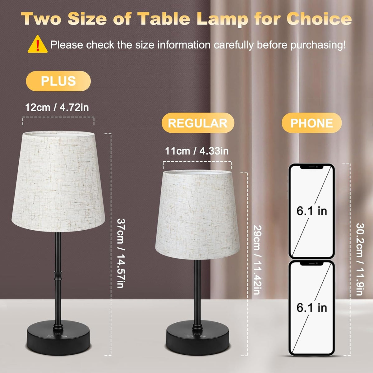 BRIGHTY — Clean-Lined Portable Table Lamp for Uncluttered Bedrooms, No Cord Design with Stepless Dimming