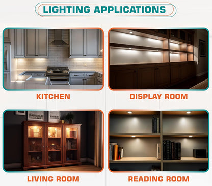 Brilliant Evolution LED Puck Light – Uncluttered Pantry Glow, Ultra-Thin 8mm Aluminum Profile