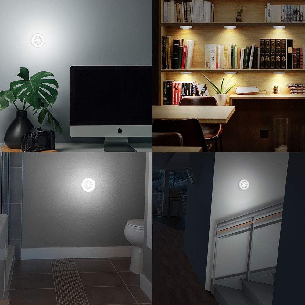 Brilliant Evolution Puck Light 6 Pack – Warm Accent Lighting for Bedroom, Living Room and Display Shelves