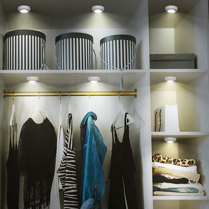 Brilliant Evolution Puck Light 6 Pack – Warm Accent Lighting for Bedroom, Living Room and Display Shelves