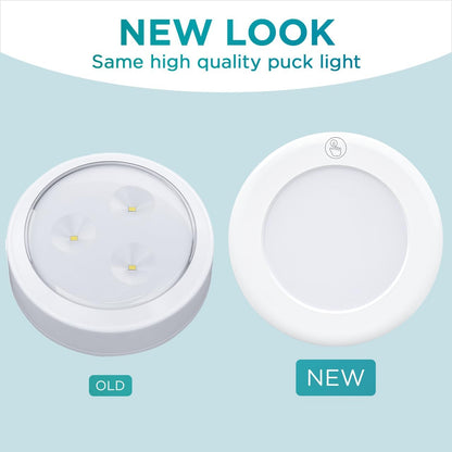Brilliant Evolution Wireless LED Puck Light 3 Pack – Clean Under Cabinet Task Lighting with Cordless Stick-On Design