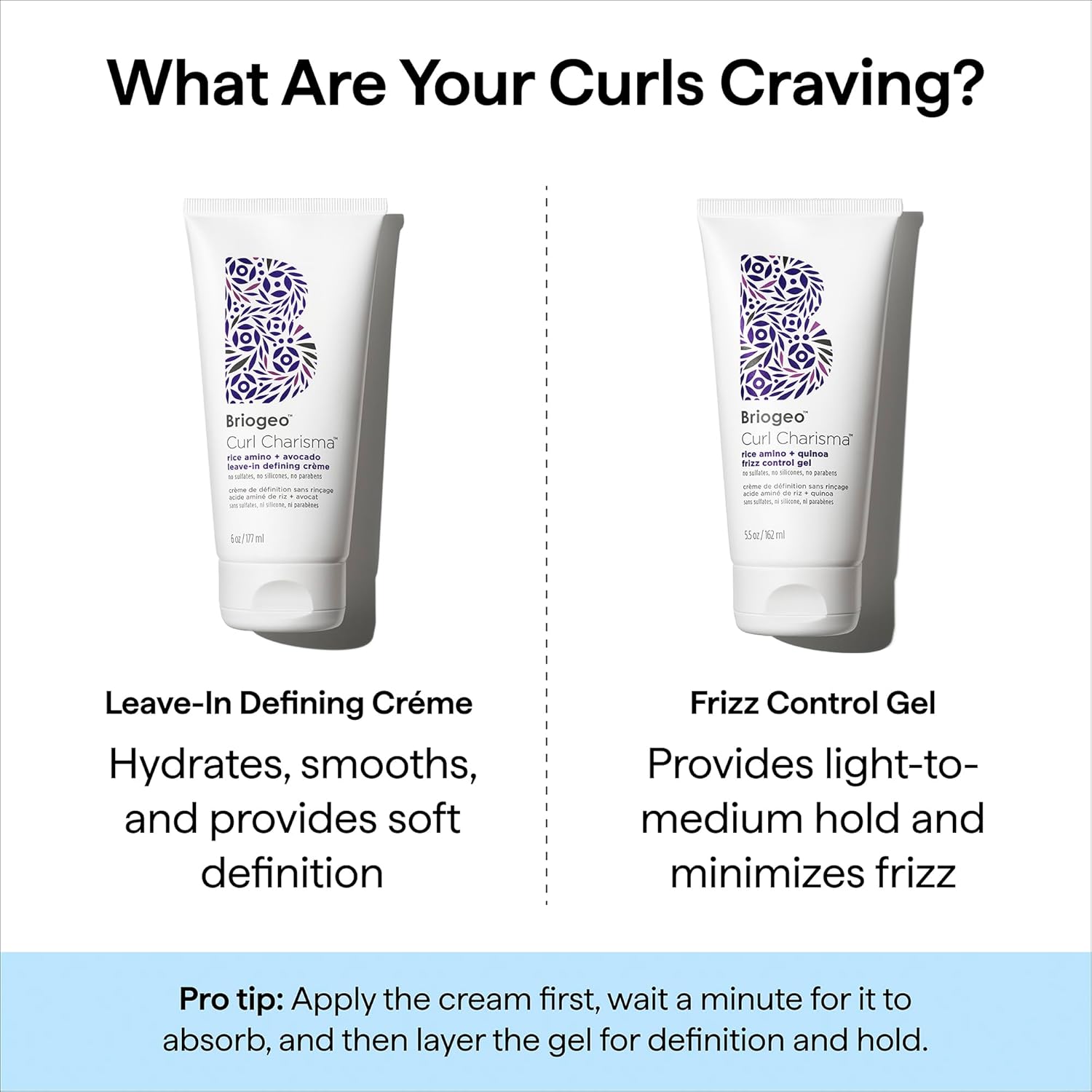 Briogeo Curl Charisma Rice Amino + Avocado Leave-In Defining Crème | Mindful Wash Day Ritual for Wavy, Curly & Coily Hair