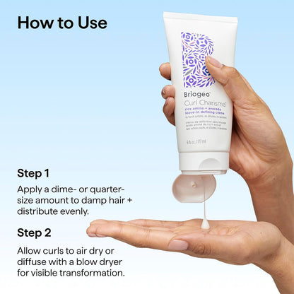 Briogeo Curl Charisma Rice Amino + Avocado Leave-In Defining Crème | Mindful Wash Day Ritual for Wavy, Curly & Coily Hair