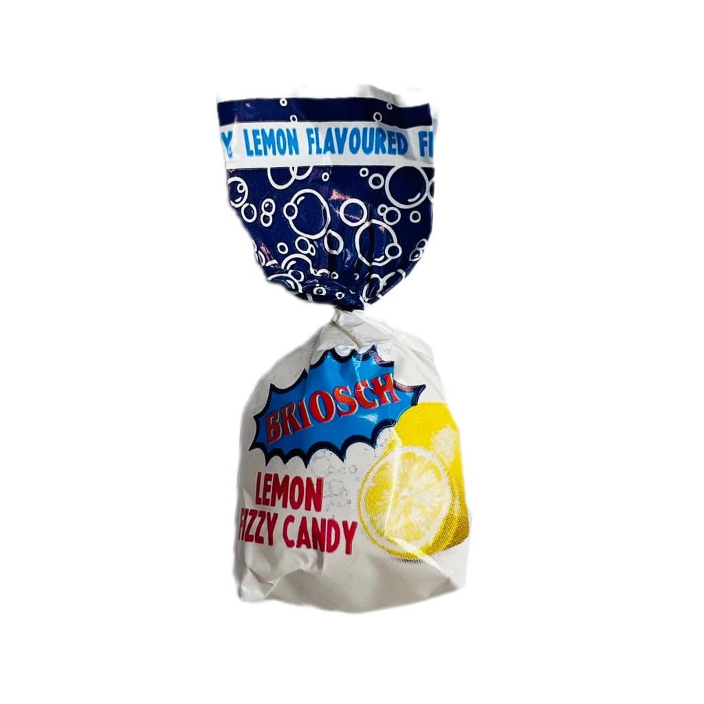 Brioschi Lemon Flavored Effervescent Digestive Italian Candies – Family-Friendly Novelty Candy for Lunch Boxes