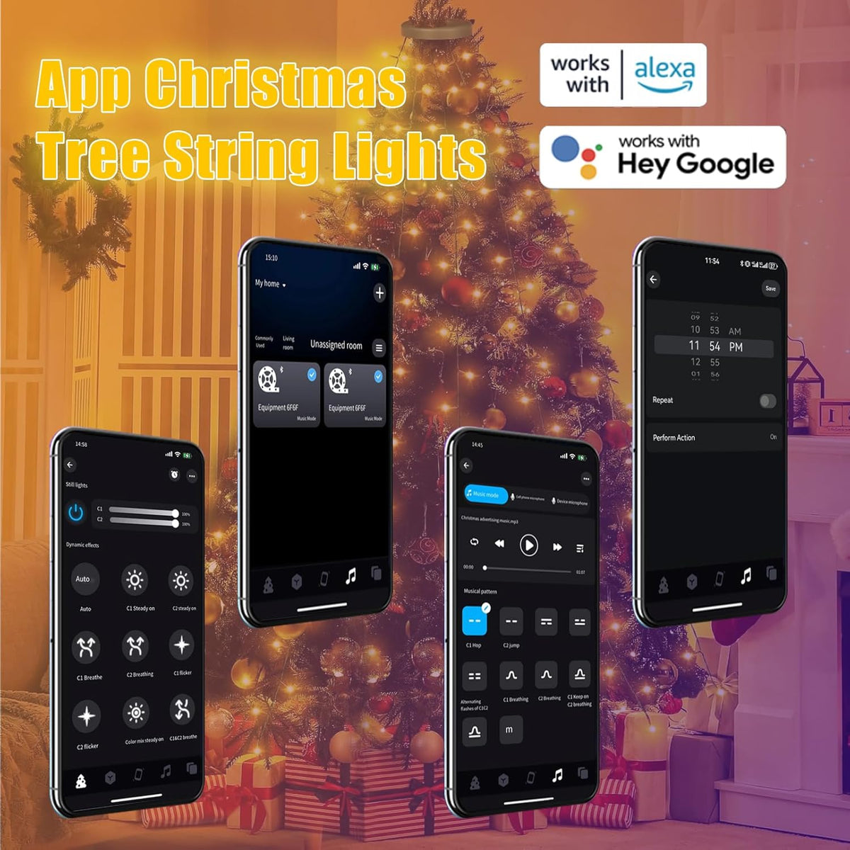 BrizLabs 400 LED Tree Lights – Housewarming Christmas Gift for Mom with DIY Custom Modes