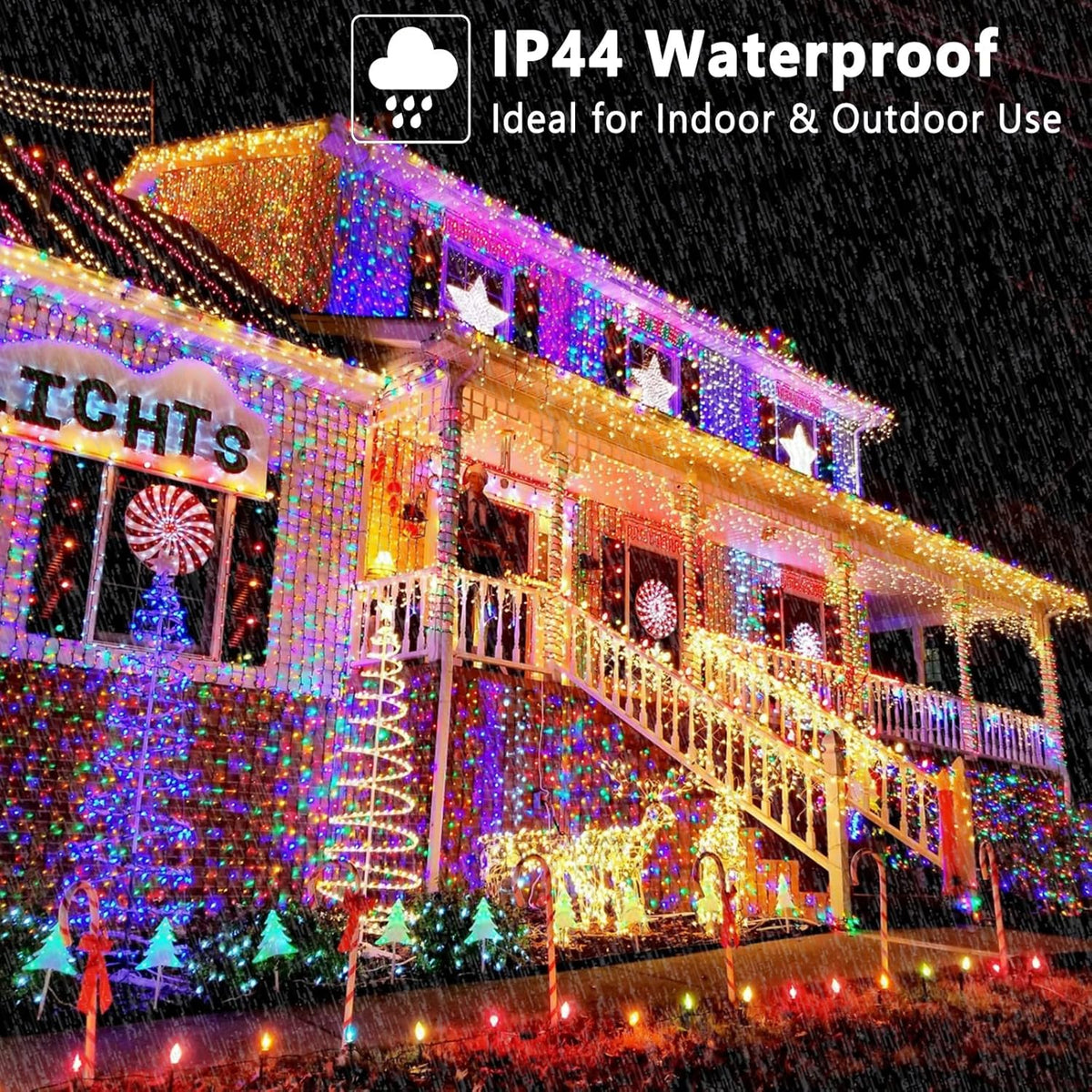 BrizLabs Color Changing Smart Christmas Lights – Thoughtful Birthday Gift for Her, 98ft 300 LED Voice Controlled Warm White and Multicolor String