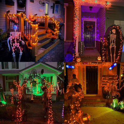 Brizled Candy Corn String Lights – Child-Safe Kids Bedroom Window Decor, Flameless Family Halloween Glow