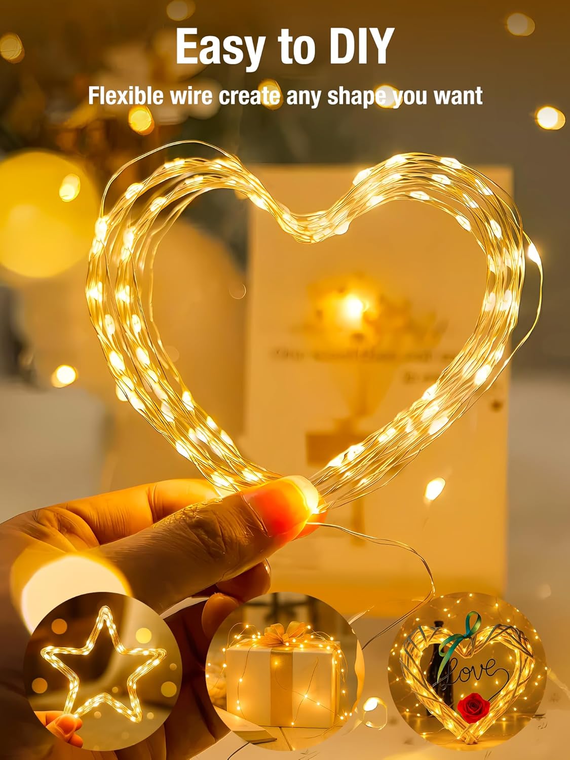 btfarm Fairy Lights – Flameless Night Light Alternative with Cool-to-Touch LEDs