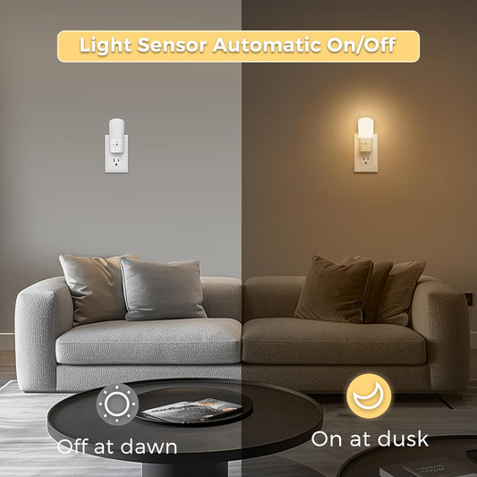 built-in dusk-to-dawn light sensor for automatic on/off operation