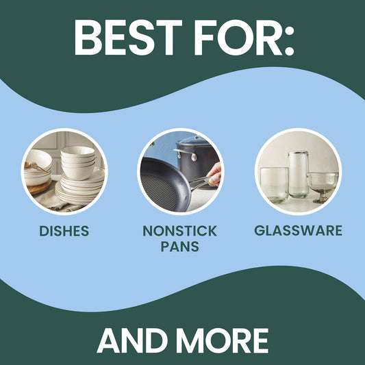 built-in food scraper to cut through stuck-on messes