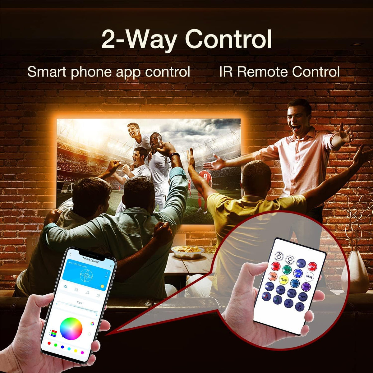 built-in microphone for real-time audio-reactive color and brightness changes