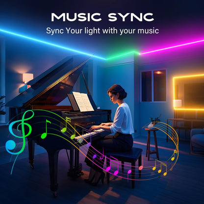 built-in music sync and sound-reactive microphone mode