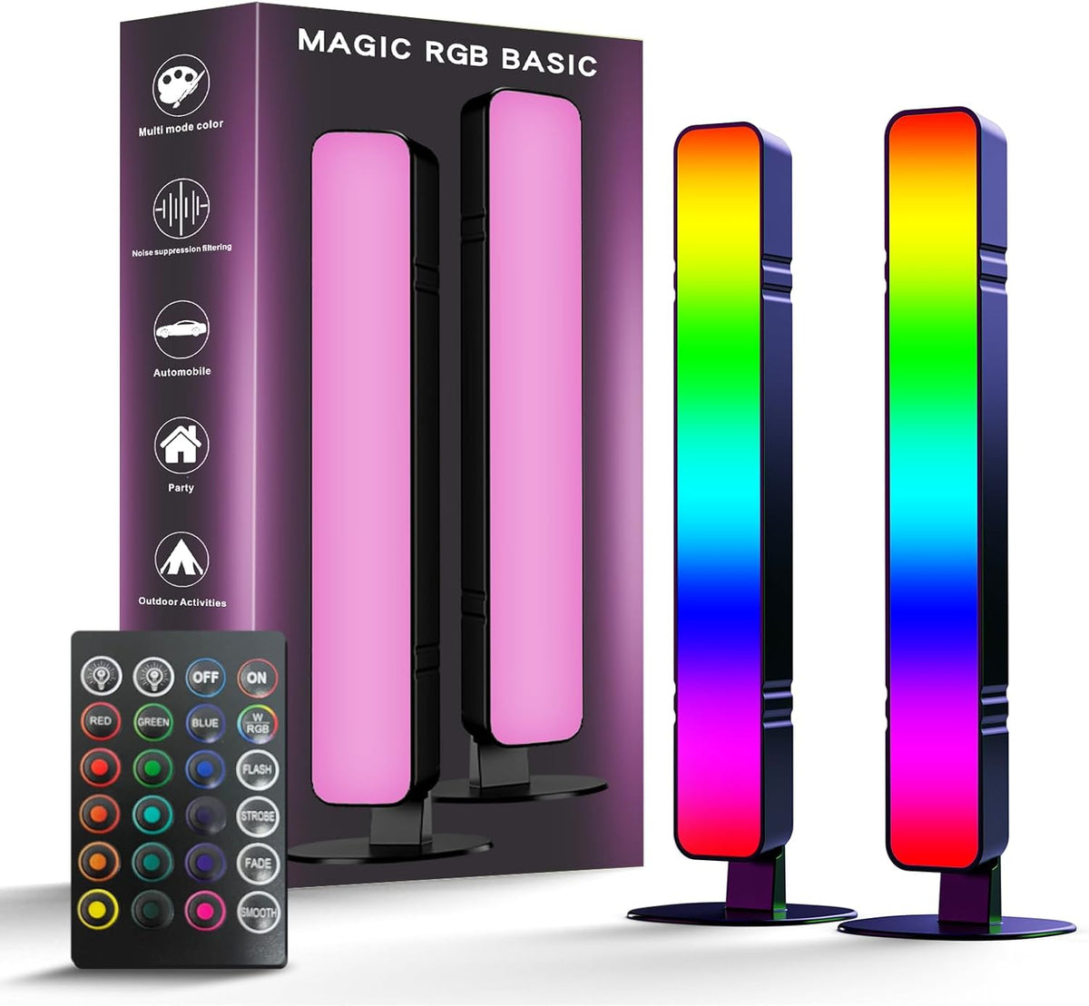 built-in music-tracking sensor with smooth mode for real-time audio sync