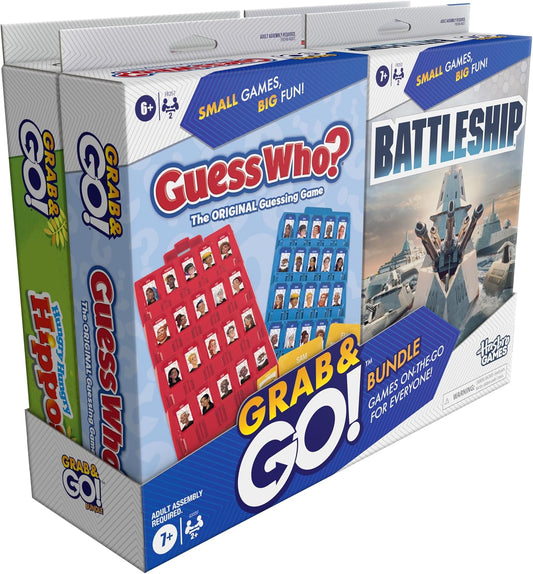 built-in storage in each individual game to keep parts, pegs, discs, and cards contained