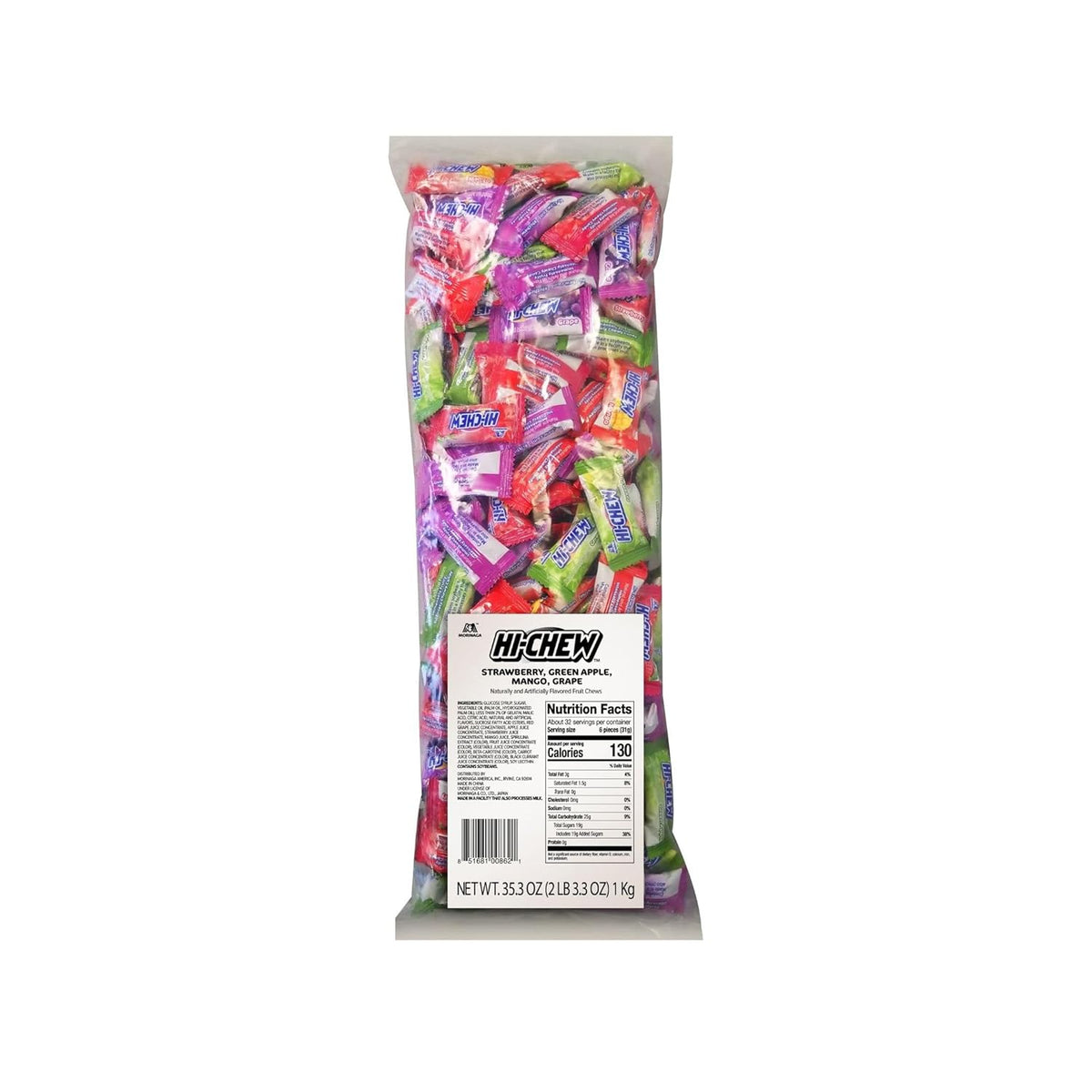 bulk 2lb bag containing 185+ individually wrapped candy sticks