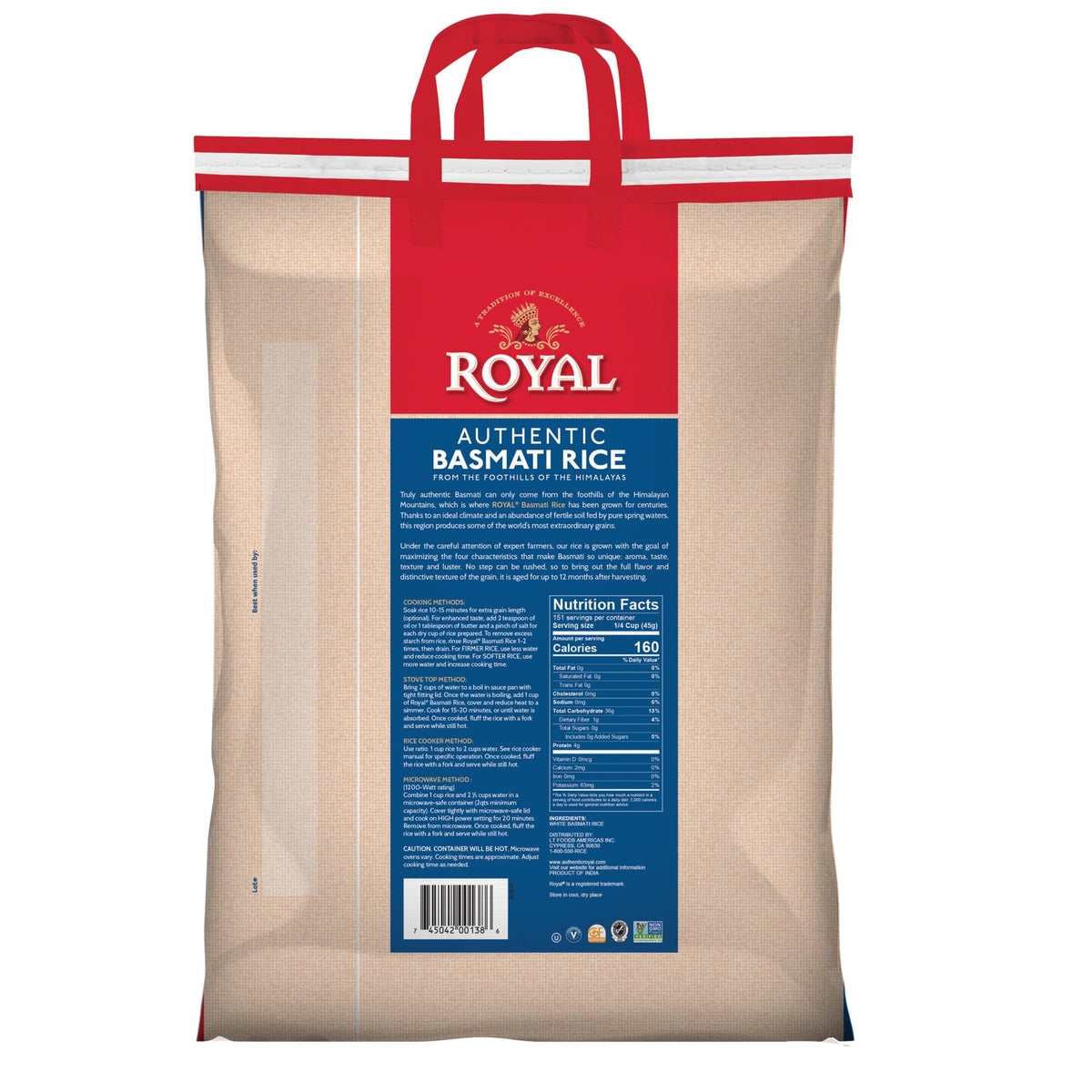 bulk packaging options: 15 lb, 20 lb, 15 lb pack of 2, plus 2 lb organic 4-pack
