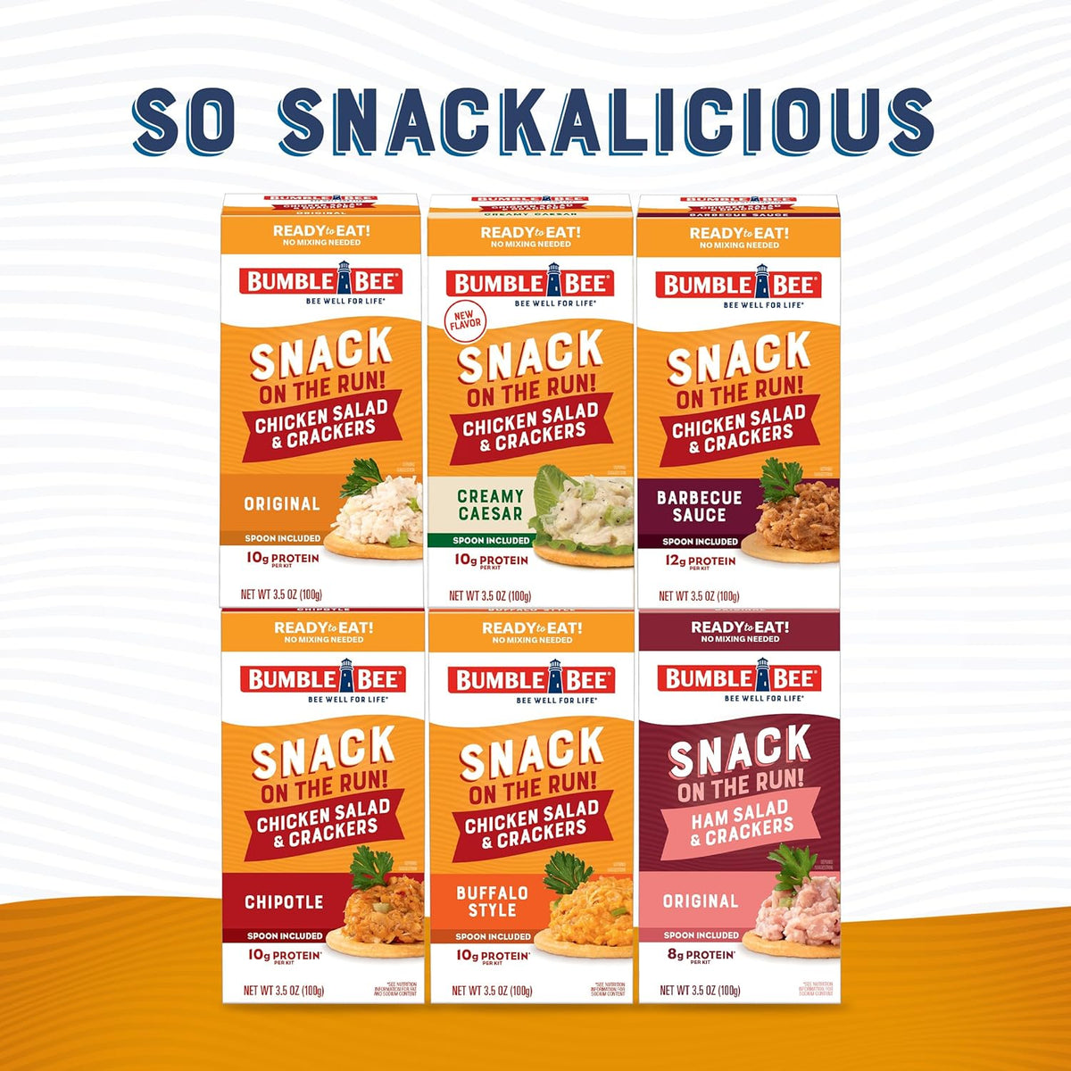 Bumble Bee Snack on the Run Chicken Salad Kit – Blood Sugar-Friendly Protein for Diabetic Snackers, On the Go