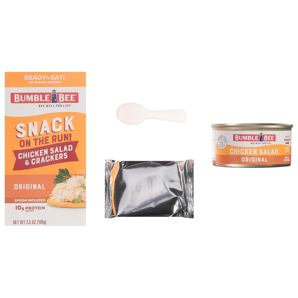 Bumble Bee Snack on the Run Chicken Salad Kit – Blood Sugar-Friendly Protein for Diabetic Snackers, On the Go