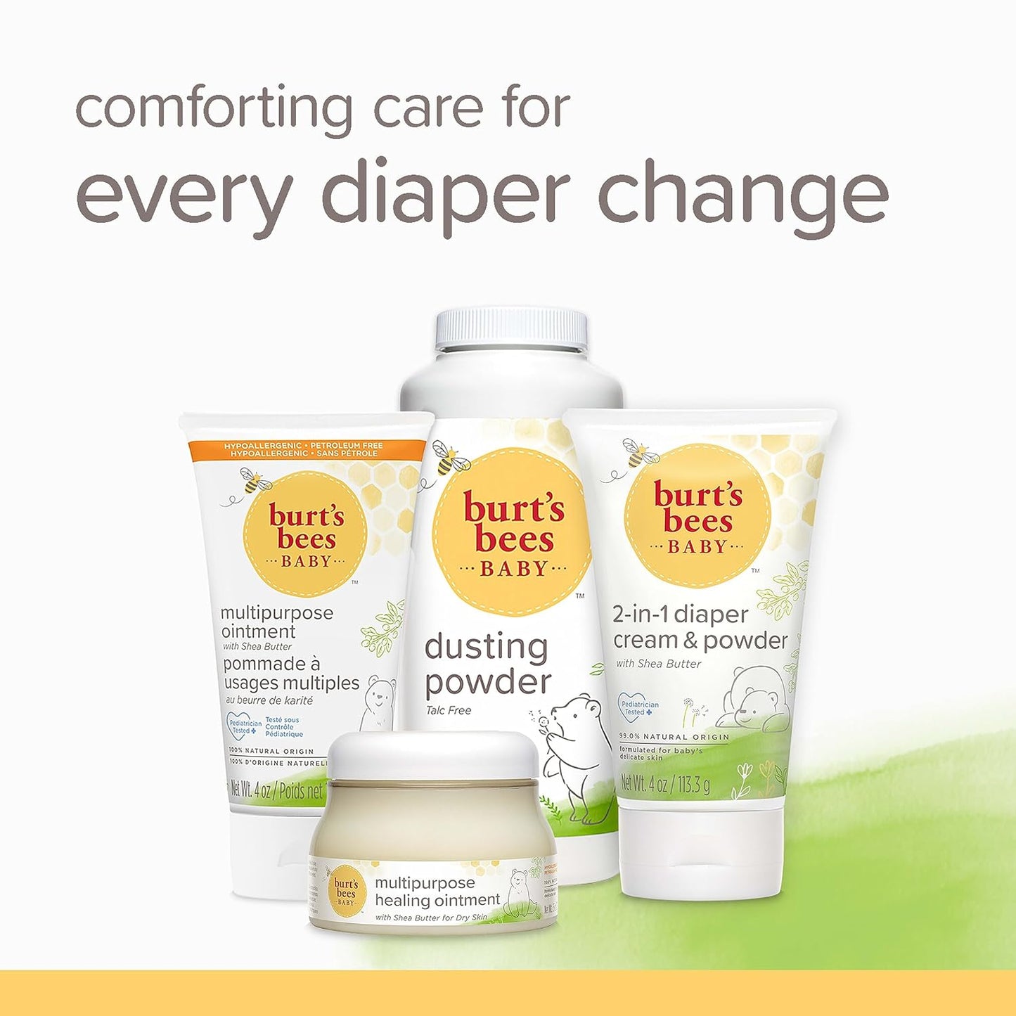 Burt's Bees Baby Diaper Rash Ointment – Pediatrician-Tested 40% Zinc Oxide Clean Formula