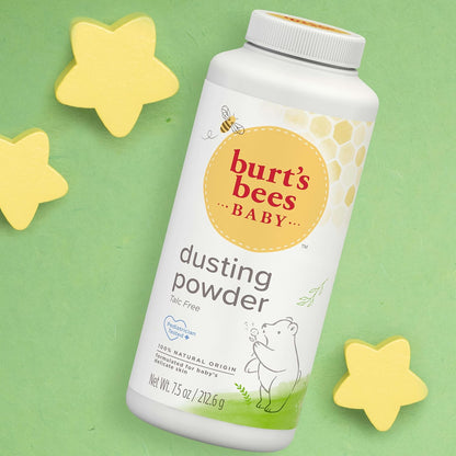 Burt's Bees Baby Dusting Powder, Talc-Free Baby Powder for Nursery & Changing Table, Gentle Diaper Rash Care, 7.5 oz