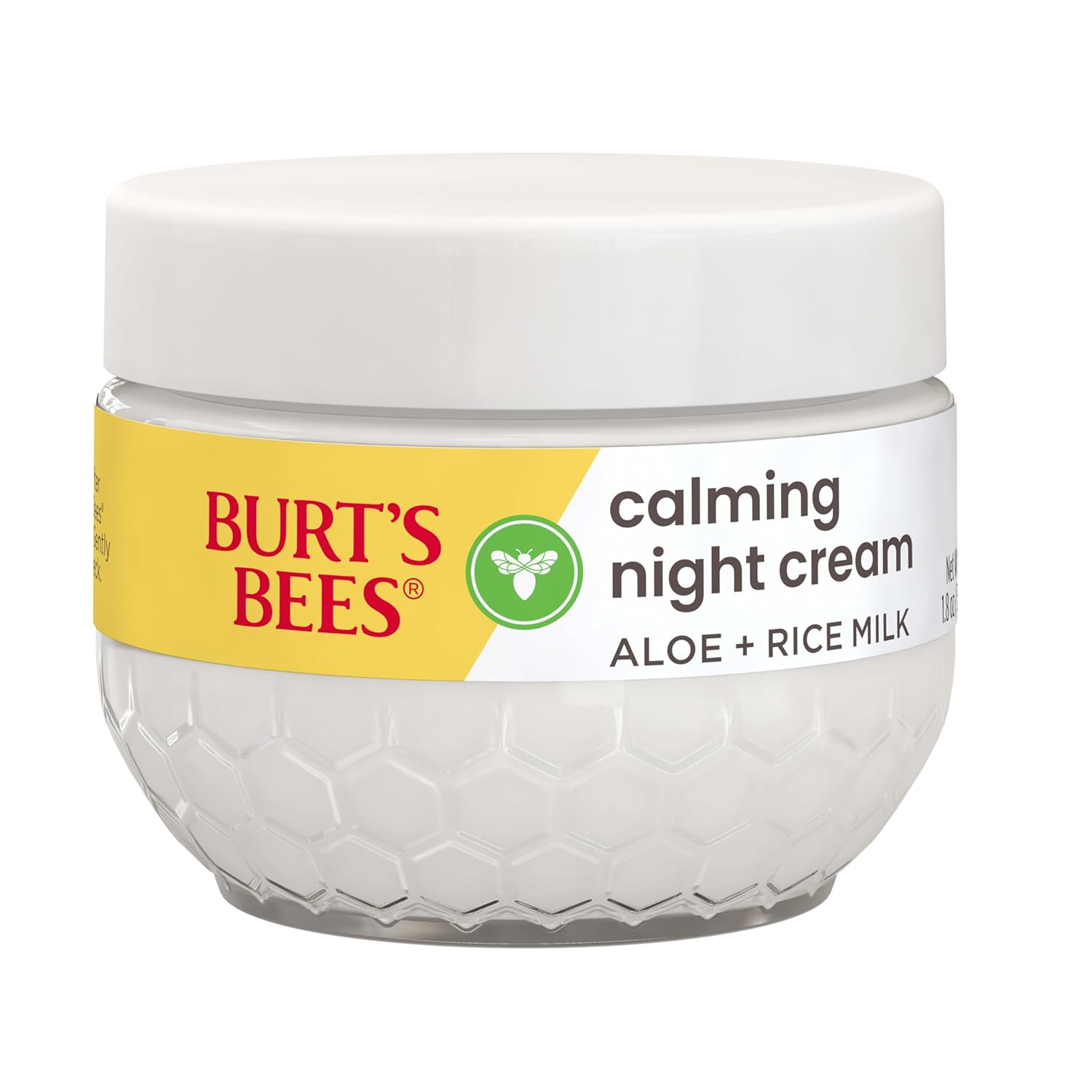 Burt's Bees Fragrance-Free Night Cream – Unfragranced Sensitive Skin Moisturizer for an Uncluttered, Ingredient-Focused Vanity